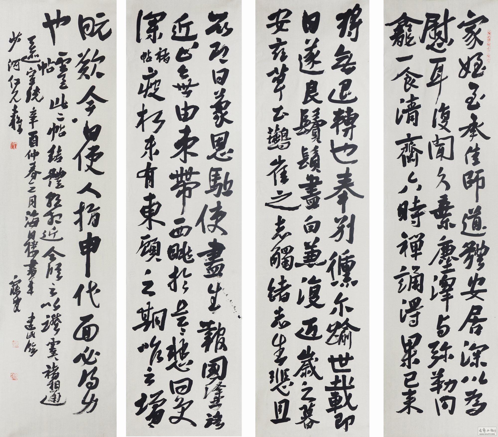 临沈增植行书四条屏，尺寸：50cmx180cmx4，材质：半生熟宣，创作时间：2018年4月.jpg