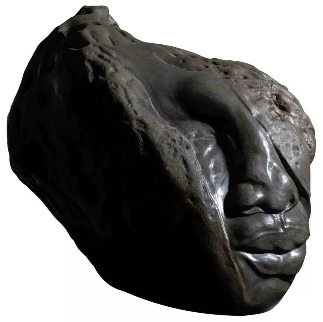 夜郎王 2017 鹅卵石雕 30x22x33cm.jpg